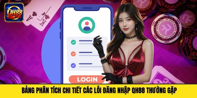 Bảng phân tích chi tiết các lỗi đăng nhập QH88 thường gặp