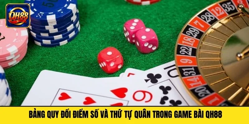 Bảng quy đổi điểm số và thứ tự quân trong game bài QH88Bảng quy đổi điểm số và thứ tự quân trong game bài QH88