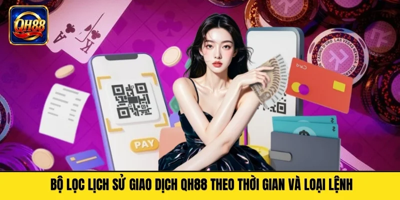 Bộ lọc lịch sử giao dịch QH88 theo thời gian và loại lệnh