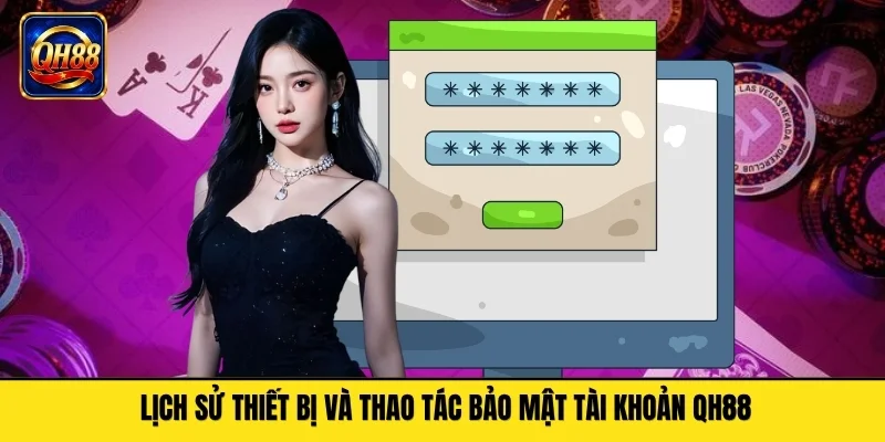 Lịch sử thiết bị và thao tác bảo mật tài khoản QH88